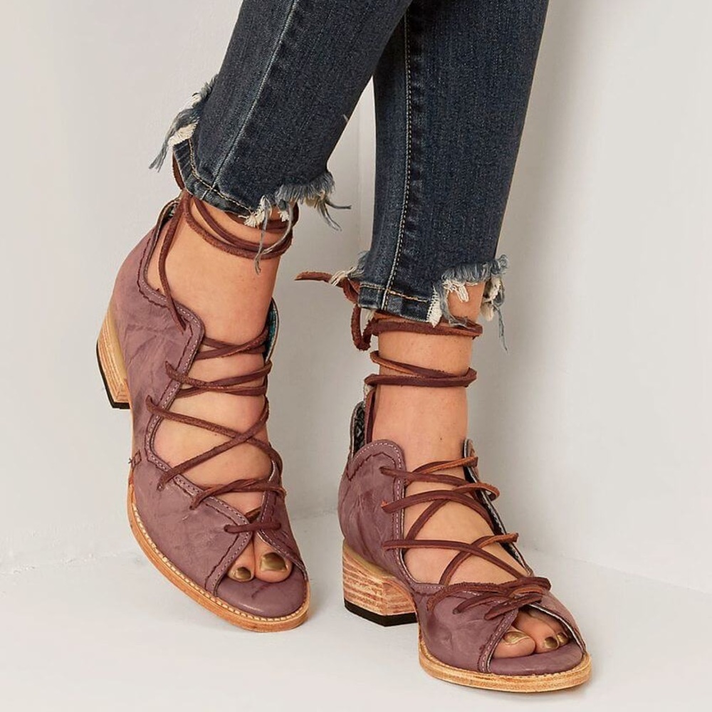 Freebird Peace Flats HTF Purple Size 7 Custom